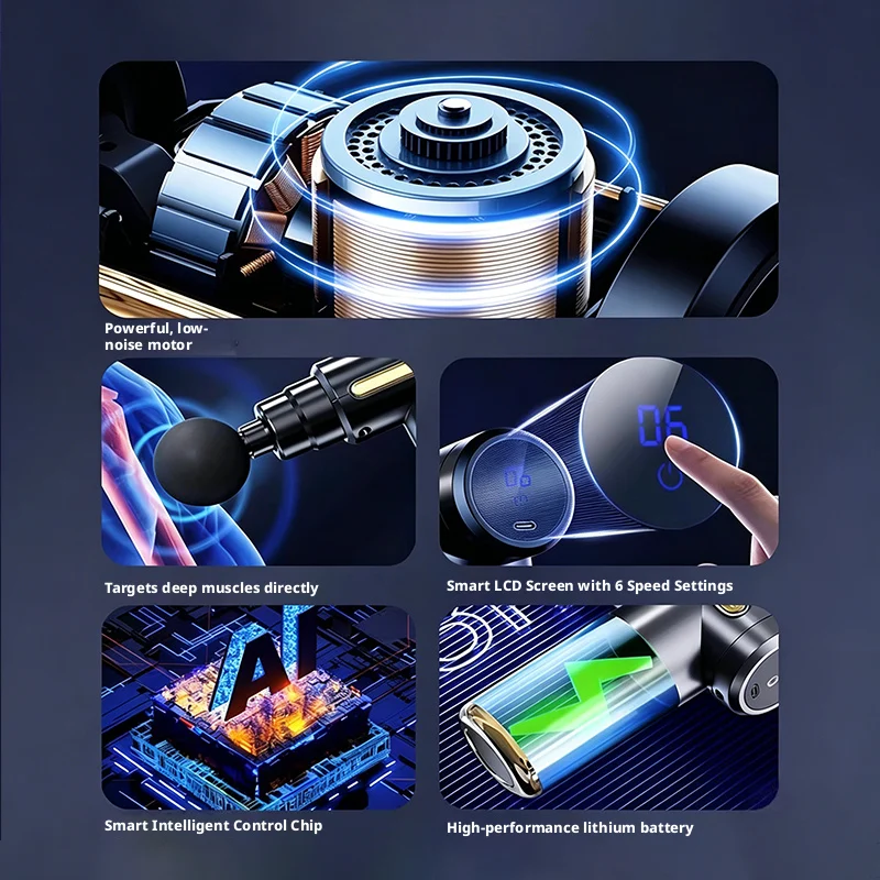6 Speed Mini Electric Fascia G - огляд і ціна Electric Massage Gun Deep Tissue
