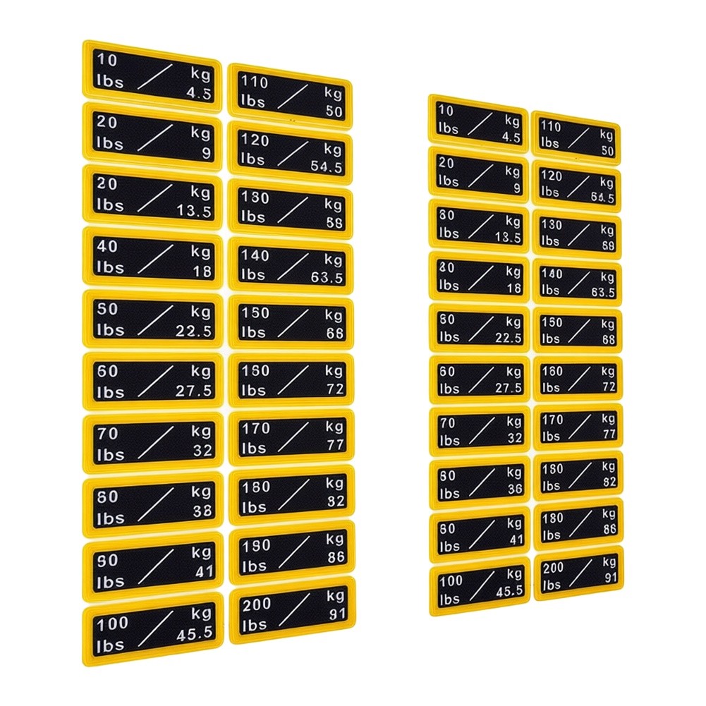 2pcs Yellow Weight Sticker Lab - огляд і ціна Fitness Equipment