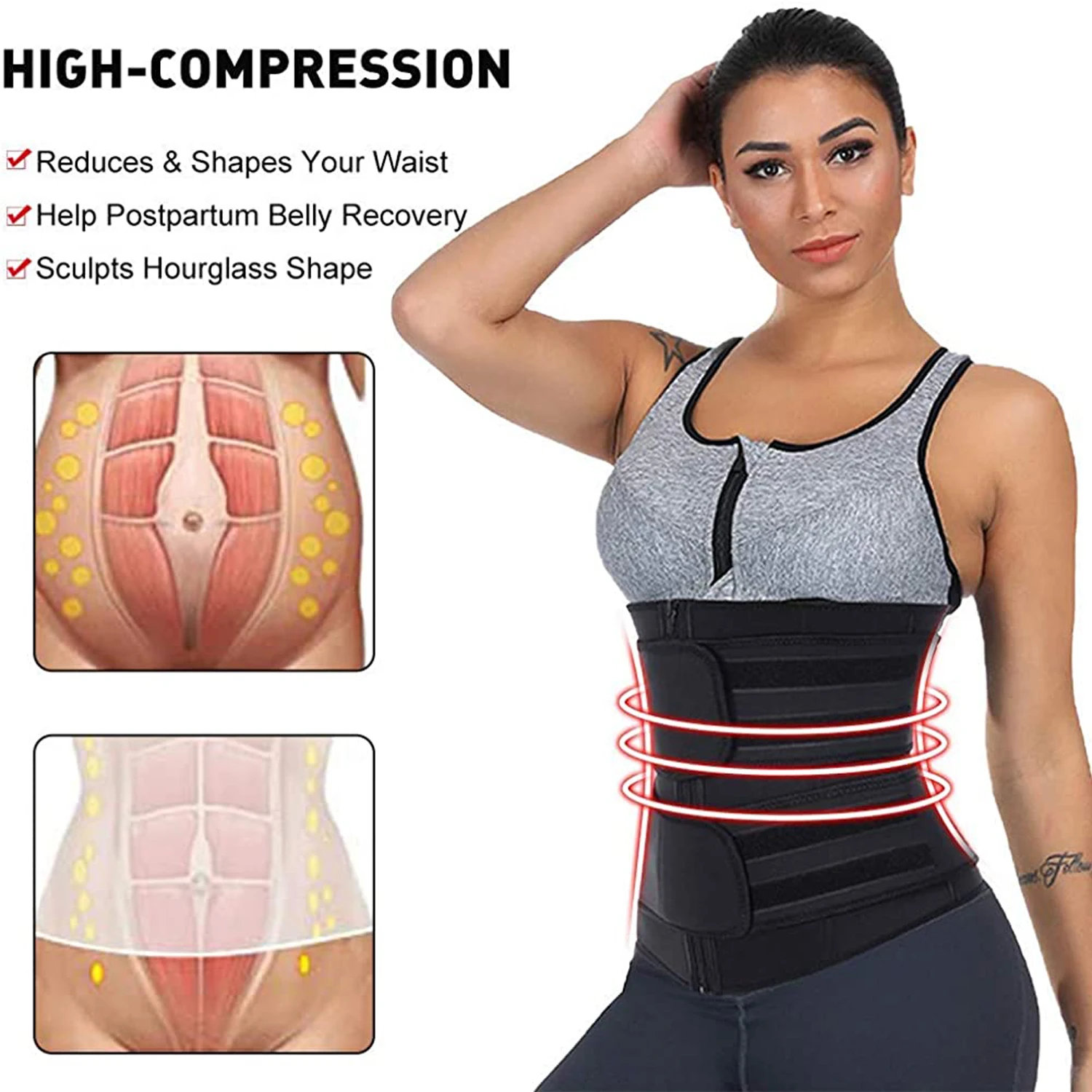 Neopren Waist Trainer Workout  - огляд і ціна Sweat Waist Trainer Belt Neoprene